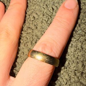 Golden Titanium Comfort Fit Ring